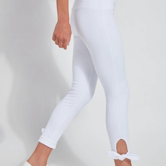 Lysse Pants - Lysse white tie ankle crop leggings size Lg